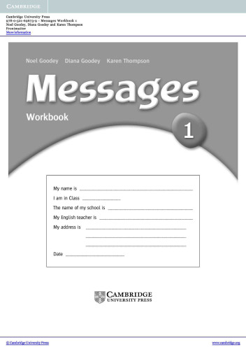﻿Messages 1 Workbook