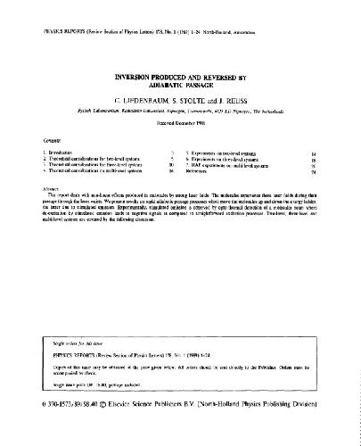 ﻿گزارش های فیزیک جلد 178