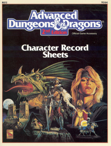 ﻿برگه‌های ثبت شخصیت (لوازم جانبی پیشرفته Dungeons and Dragons 2nd Edition)