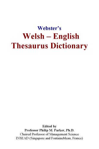 ﻿دیکشنری Websters Welsh - English Thesaurus