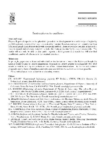 ﻿گزارشات فیزیک جلد 357