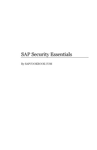﻿SAP Security: SAP Security Essentials