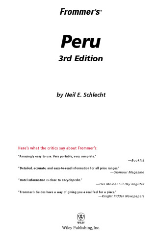﻿Frommer's Peru (2006) (Frommer's Complete)