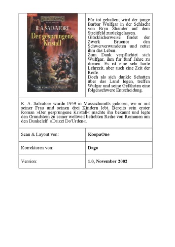 ﻿The Forgotten Worlds: The Cracked Crystal: Vol 1 GERMAN