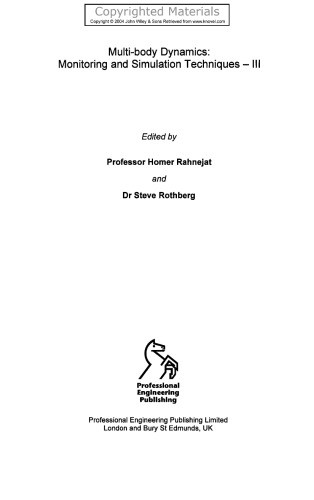 ﻿دینامیک چند بدنه: تکنیک های نظارت و شبیه سازی III