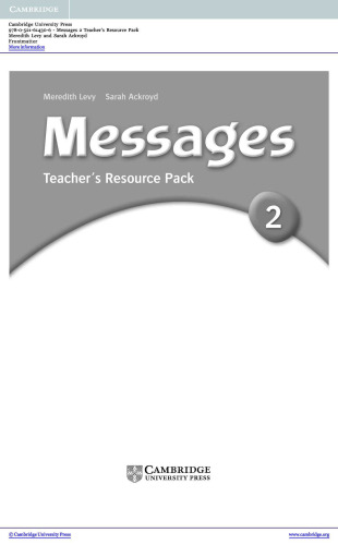 ﻿Messages 2 Teacher's Resource Pack