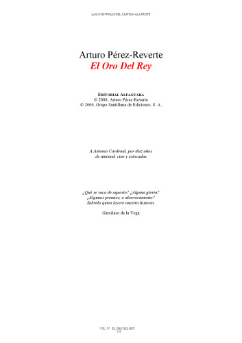 ﻿طلای پادشاه (ماجراهای کاپیتان آلاتریست، 4)