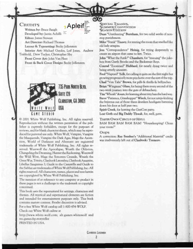 ﻿Clanbook: Lasombra (خون آشام: The Masquerade)