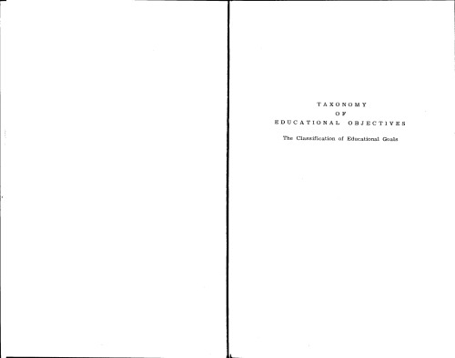 ﻿تاکسونومی اهداف آموزشی، کتاب راهنمای 1: حوزه شناختی