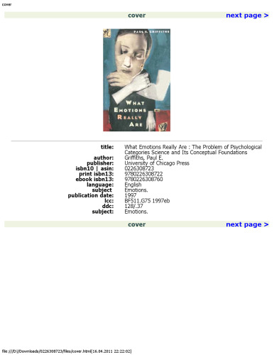 ﻿احساسات واقعاً چیستند: مسئله مقوله های روانشناختی (مجموعه علم و مبانی مفهومی آن)