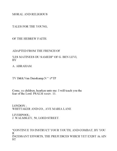 ﻿داستان های اخلاقی و مذهبی برای جوانان مذهبی عبری