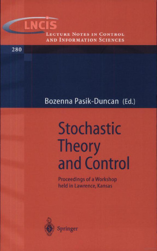 ﻿تئوری تصادفی و کنترل: مجموعه مقالات یک کارگاه برگزار شده در لارنس، کانزاس