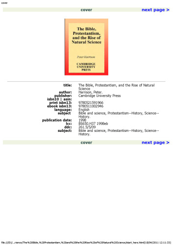 ﻿کتاب مقدس، پروتستانتیسم، و ظهور علوم طبیعی