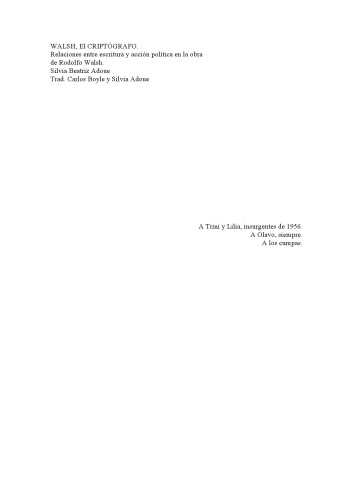 ﻿رودولفو والش، رمزنگار