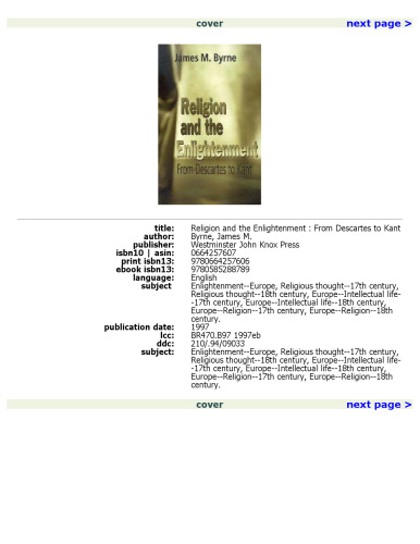 ﻿دین و روشنگری: از دکارت تا کانت