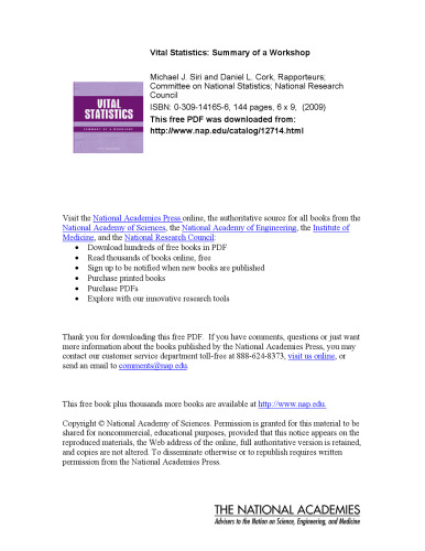 ﻿آمار حیاتی: خلاصه یک کارگاه