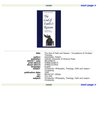 ﻿خدای ایمان و عقل: مبانی الهیات مسیحی