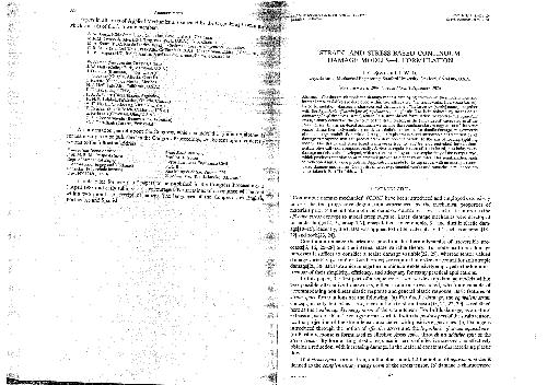 مدل های آسیب و پیوسته مبتنی بر استرس و استرس