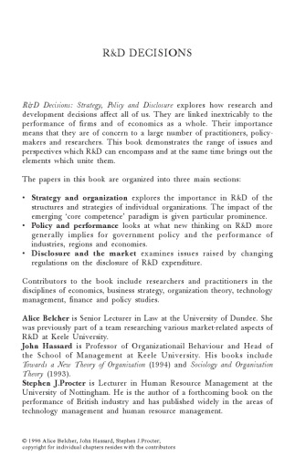 ﻿تصمیمات تحقیق و توسعه: سیاست استراتژی و نوآوری (تحقیق راتلج در مدیریت استراتژیک)