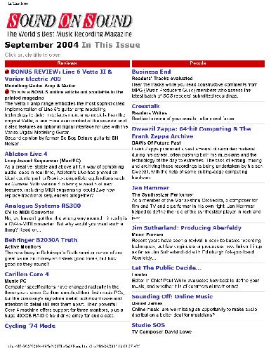 ﻿Sound on Sound (سپتامبر 2004)