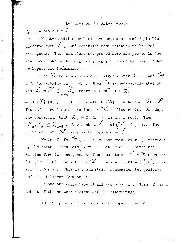 سخنرانی ها در گروه های Chevalley