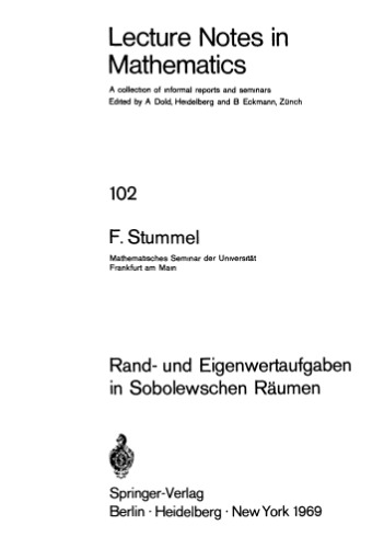 رند- Und Eigenwertaufgaben در Sobolewschen روده