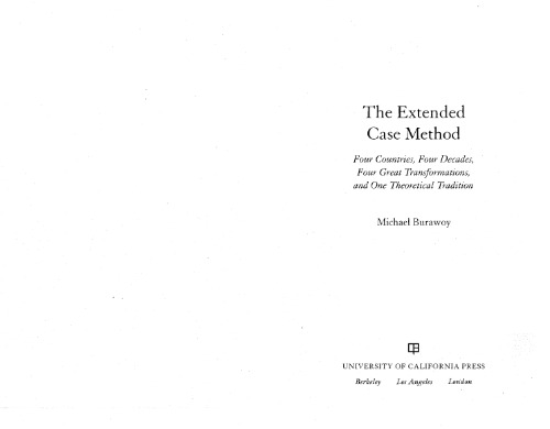 ﻿روش موردی گسترده: چهار کشور، چهار دهه، چهار تحول بزرگ و یک سنت نظری