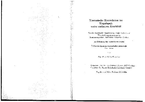 ﻿Thermische Konvektion im Kugelspalt