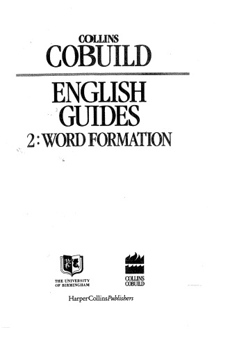 ﻿Collins COBUILD English Guides: Word Formation Bk. 2