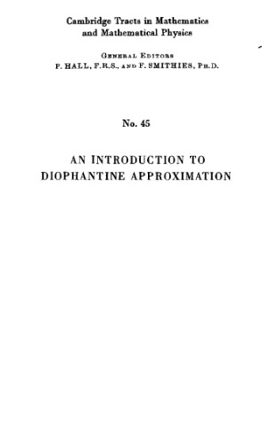 ﻿مقدمه ای در تقریب دیوفانتین ،