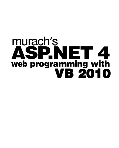 ﻿برنامه نویسی وب ASP.NET 4 Murach با VB 2010