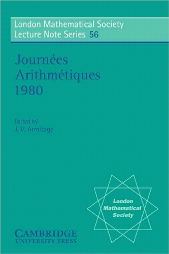 ﻿Journées Arithmétiques 1980