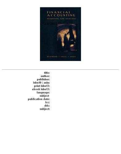 ﻿حسابداری مالی: گزارش و تجزیه و تحلیل