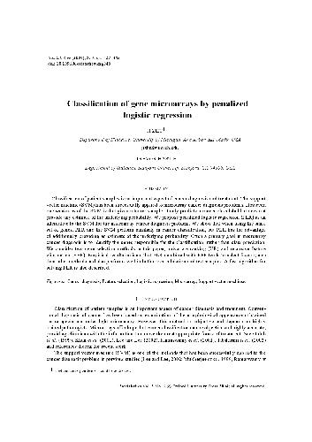 طبقه بندی میکروارگانیسم های ژنی با رگرسیون لجستیک مجاز