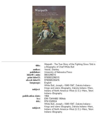 ﻿Warpath: داستان واقعی جنگیدن Sioux در بیوگرافی Chief White Bull روایت می شود