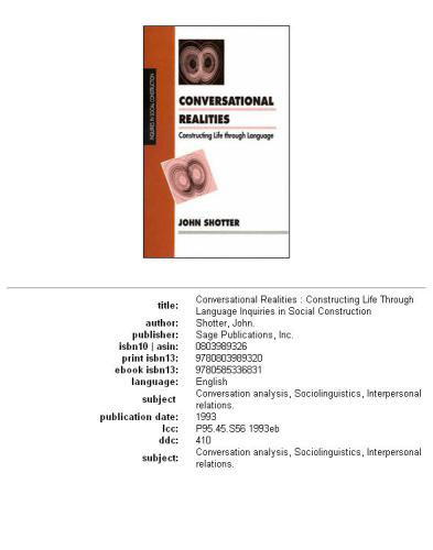 ﻿واقعیت های محاوره ای: ساختن زندگی از طریق زبان