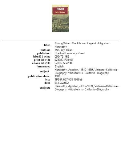 ﻿شراب قوی: زندگی و افسانه آگوستون هاراشتی