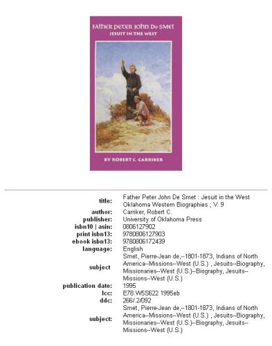 ﻿پدر پیتر جان دی اسمت: یسوعی در غرب