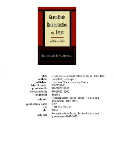 ﻿بازسازی مردمی در تگزاس، 1865-1880