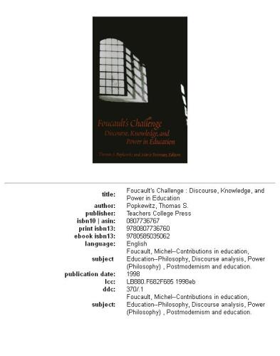 ﻿چالش فوکو: گفتمان، دانش و قدرت در آموزش