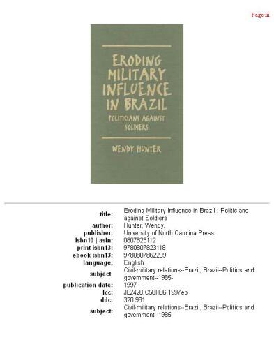 ﻿از بین رفتن نفوذ نظامی در برزیل: سیاستمداران علیه سربازان