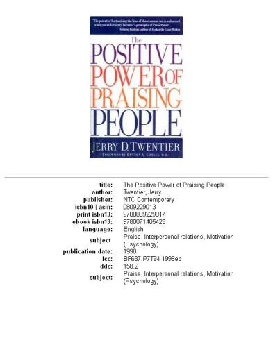 ﻿قدرت مثبت ستایش مردم