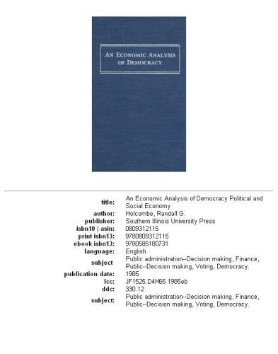 ﻿تحلیل اقتصادی دموکراسی