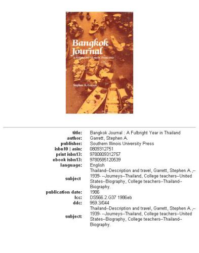 ﻿مجله بانکوک: سال فولبرایت در تایلند