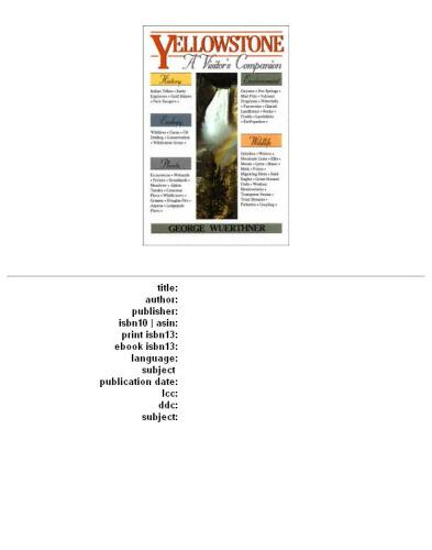 ﻿یلوستون: همراه یک بازدید کننده