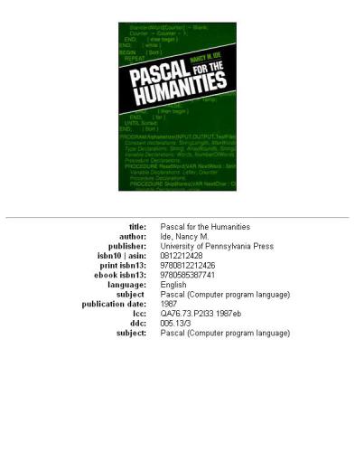 ﻿پاسکال برای علوم انسانی