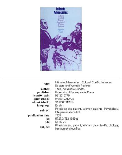 ﻿دشمنان صمیمی: تضاد فرهنگی بین پزشکان و زنان بیمار
