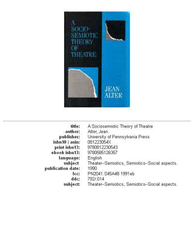 ﻿نظریه اجتماعی نشانه شناختی تئاتر