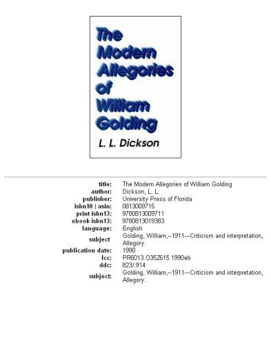 ﻿تمثیل های مدرن ویلیام گلدینگ