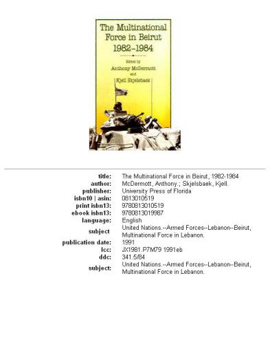 ﻿نیروی چند ملیتی در بیروت، 1982-1984